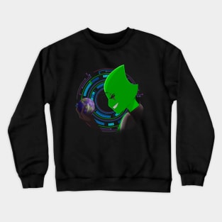 Front & Back Hax Holding Earth- Coexistence The Series Webcomic Crewneck Sweatshirt